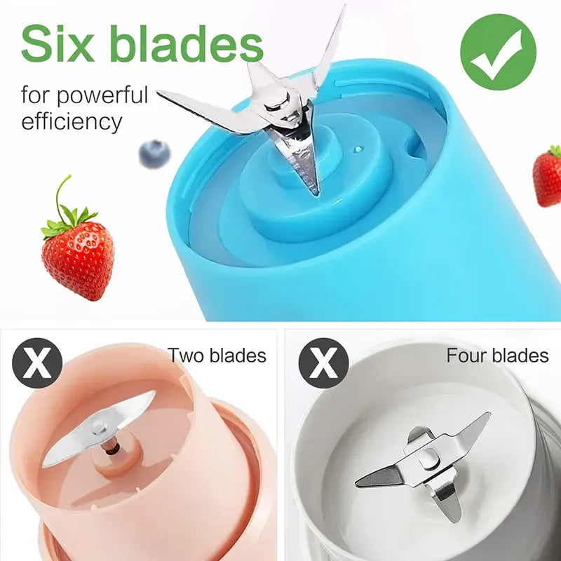 Rechargeable Juicer With 6 Blades